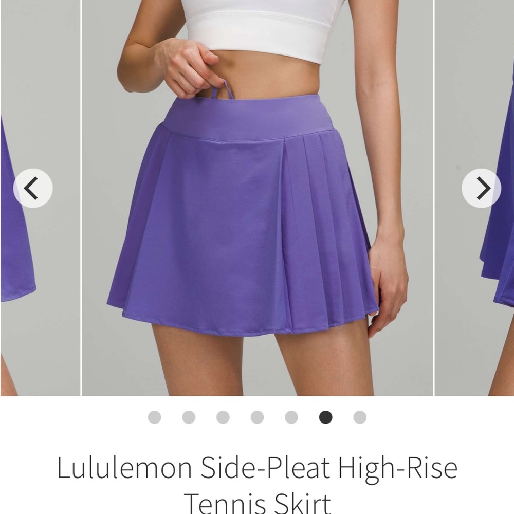 Lululemon side pleat high skirt